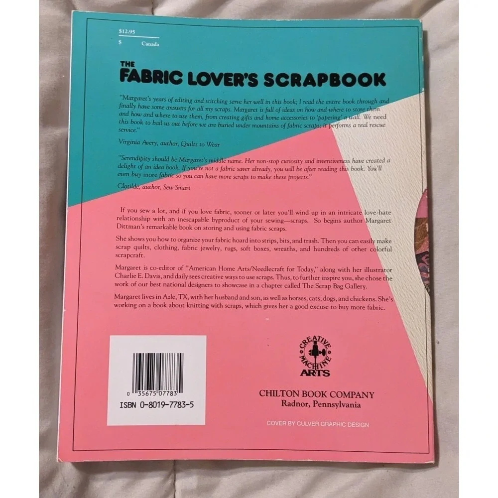 The Fabric Lovers Scrapbook 80s Fashion Crafts Margaret Dittman Textile Art 1988